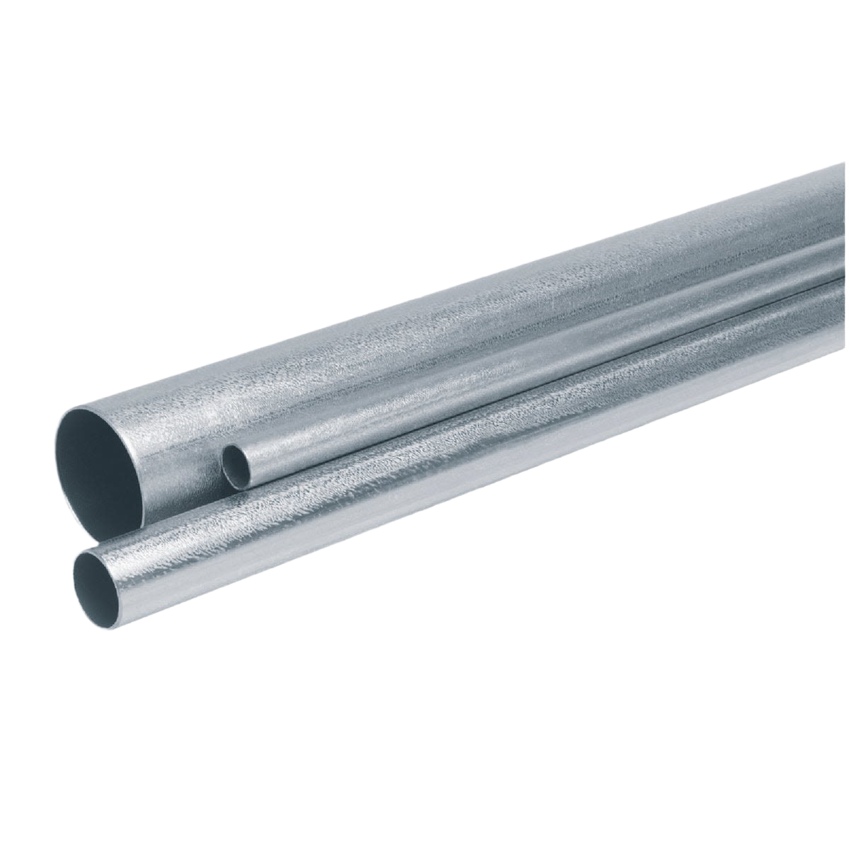 Set of three galvanized steel electrical conduit tubes for durable home improvement and electrical projects under $50 collection