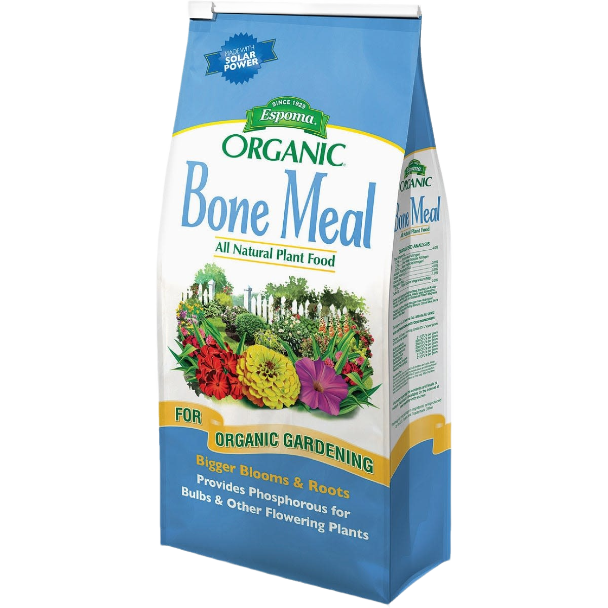 Bag of Espoma organic bone meal plant fertilizer promoting bigger blooms and stronger roots for lawn and garden care under $50 collections