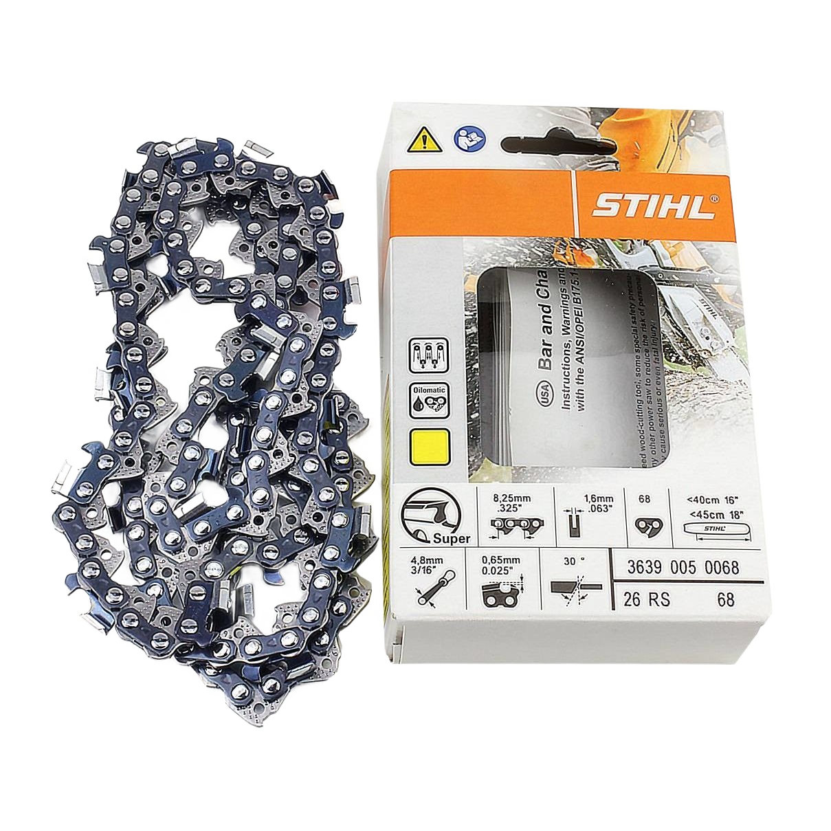 STIHL saw chain with Oilomatic Rapid Super design, part of Saw Accessories and Power Tool Accessories collections.
