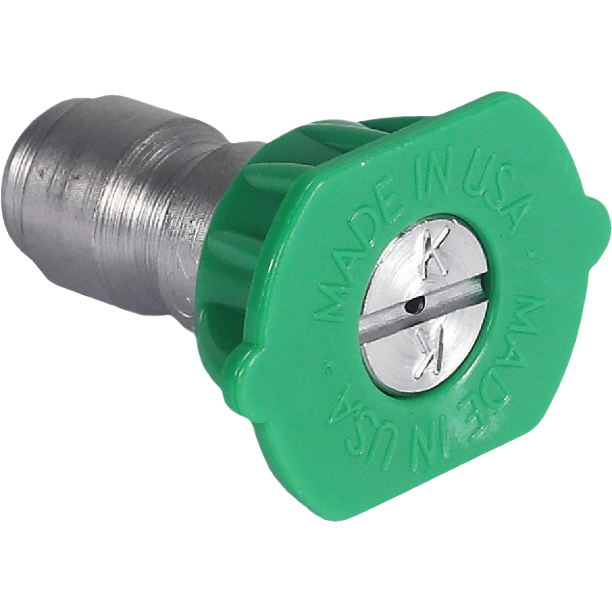 Green-capped stainless steel pressure washer tip with 3.0mm orifice for tool and power tool accessories collections