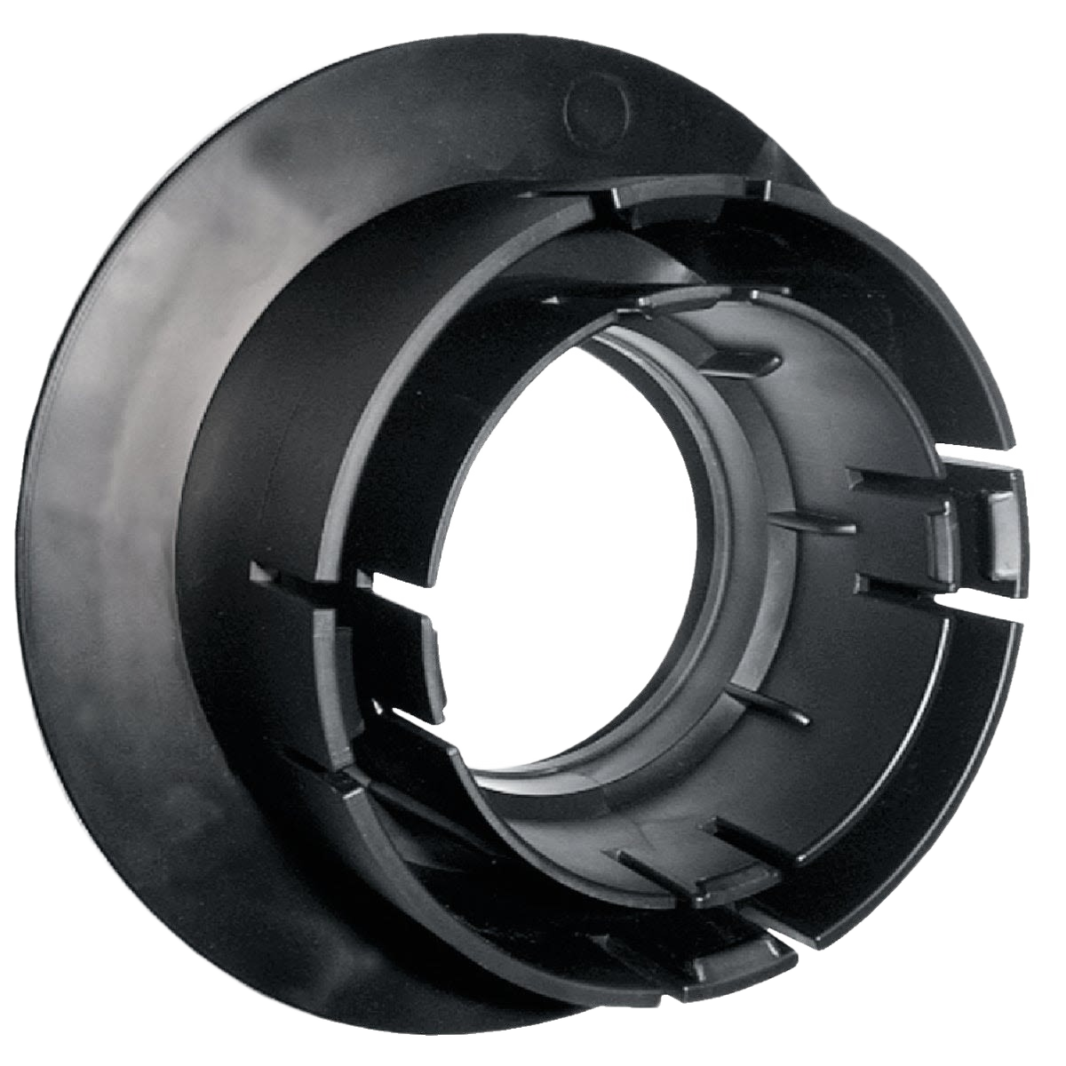 Black universal locking basin outlet adapter for 3 and 4 inch pipes in plumbing parts and repair solutions