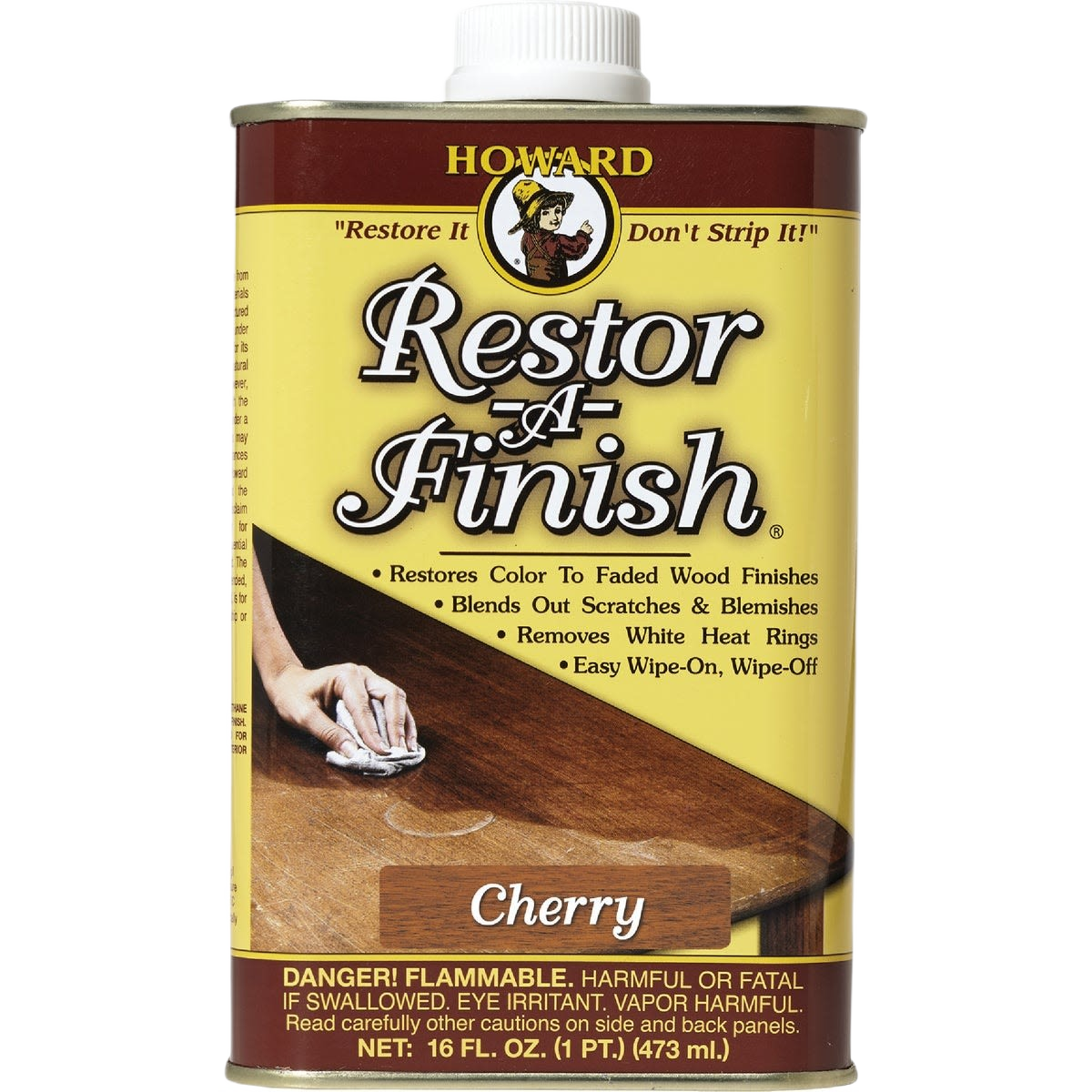 16 oz container of cherry wood finish restorer for home improvement in stains, sealers, and wood finishing supplies