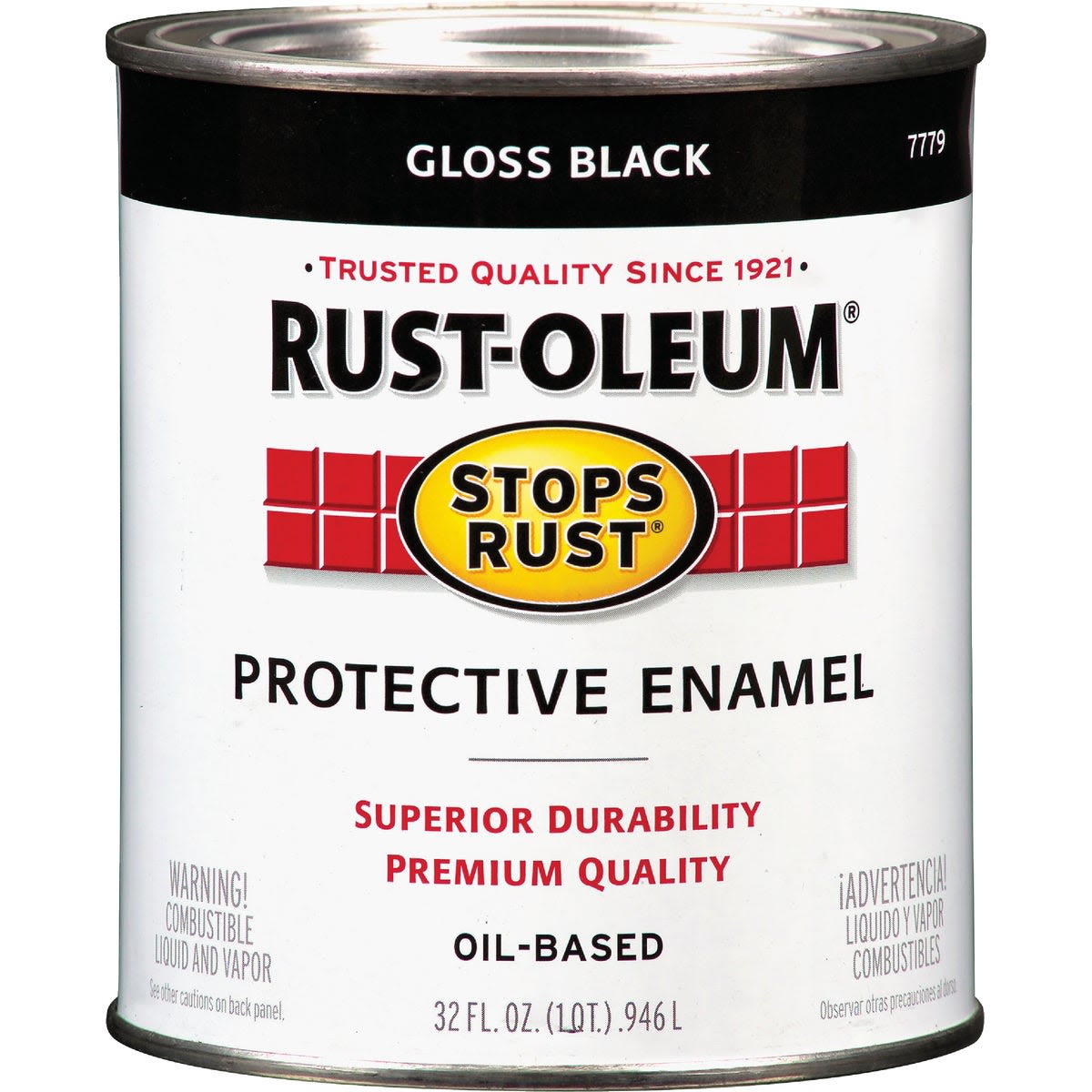 Rust-Oleum gloss black protective enamel paint can in specialty paint and home improvement tools collection under $50