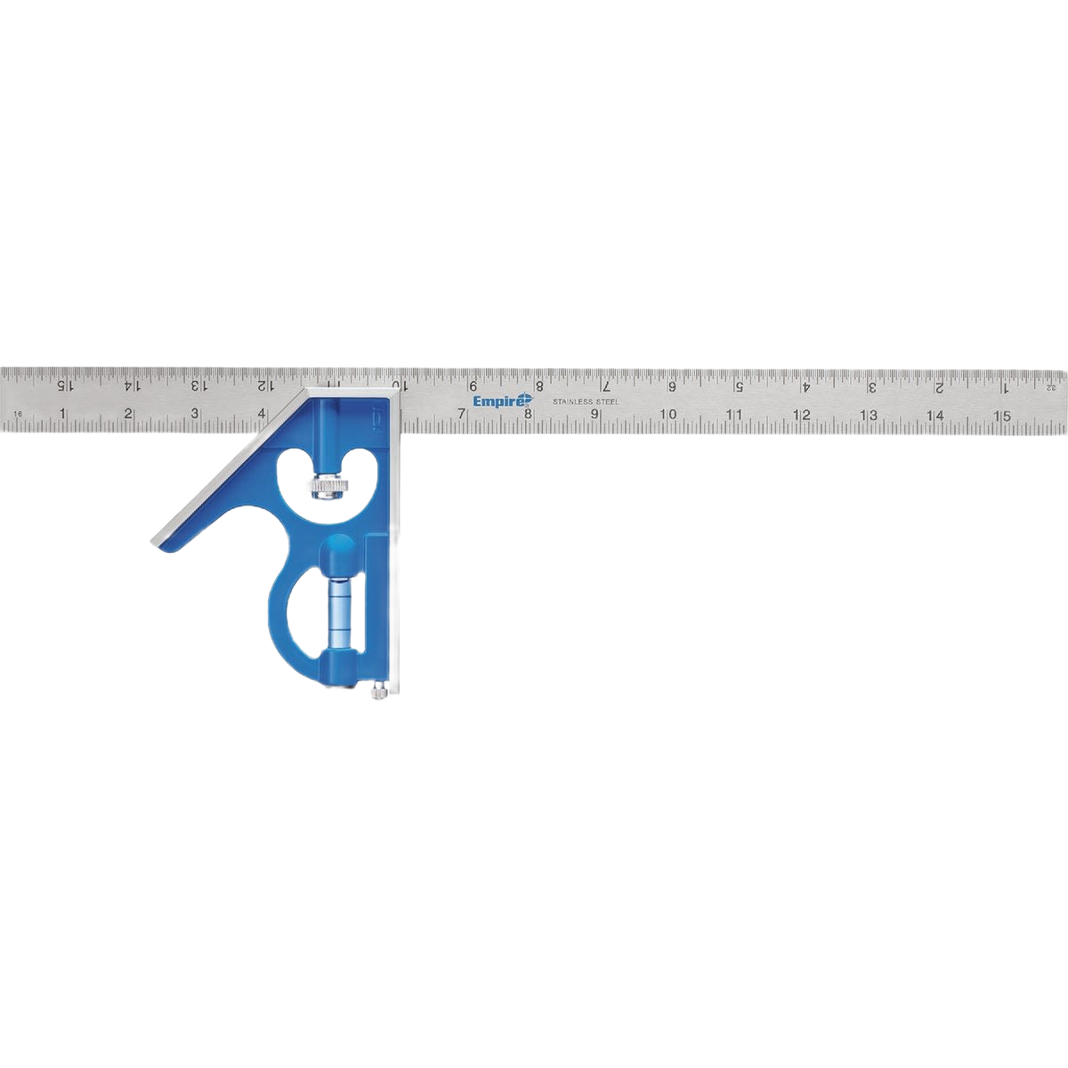 16-inch combination square with stainless steel ruler and blue machined head for woodworking and measuring tools under $50 collection