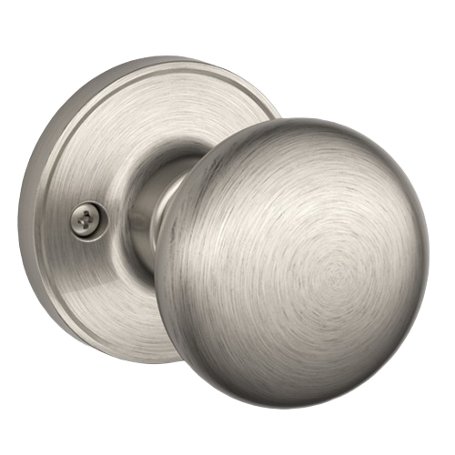 Satin nickel dummy door handle knob with round design for door hardware in home improvement under $50 collection