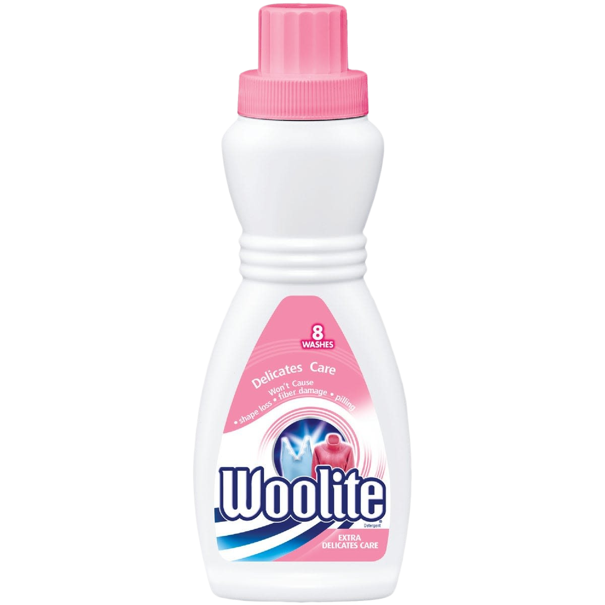Compact bottle of Woolite detergent for delicate fabric care, featured in cleaning and laundry supplies collections under $25