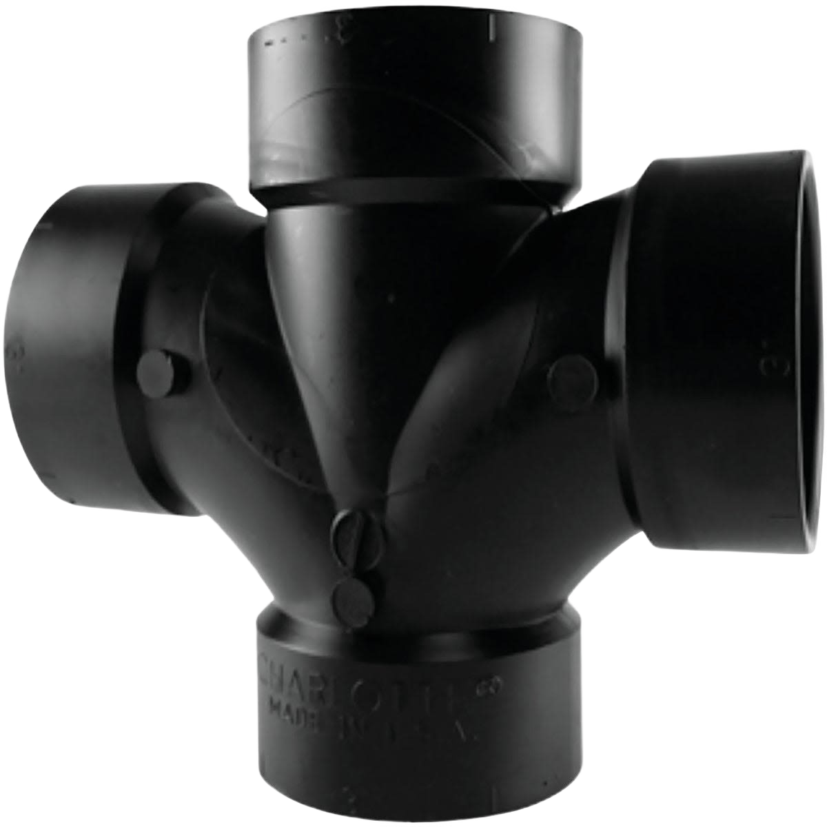 Black ABS Schedule 40 double sanitary tee pipe fitting for plumbing in pipes and fittings collection under $50