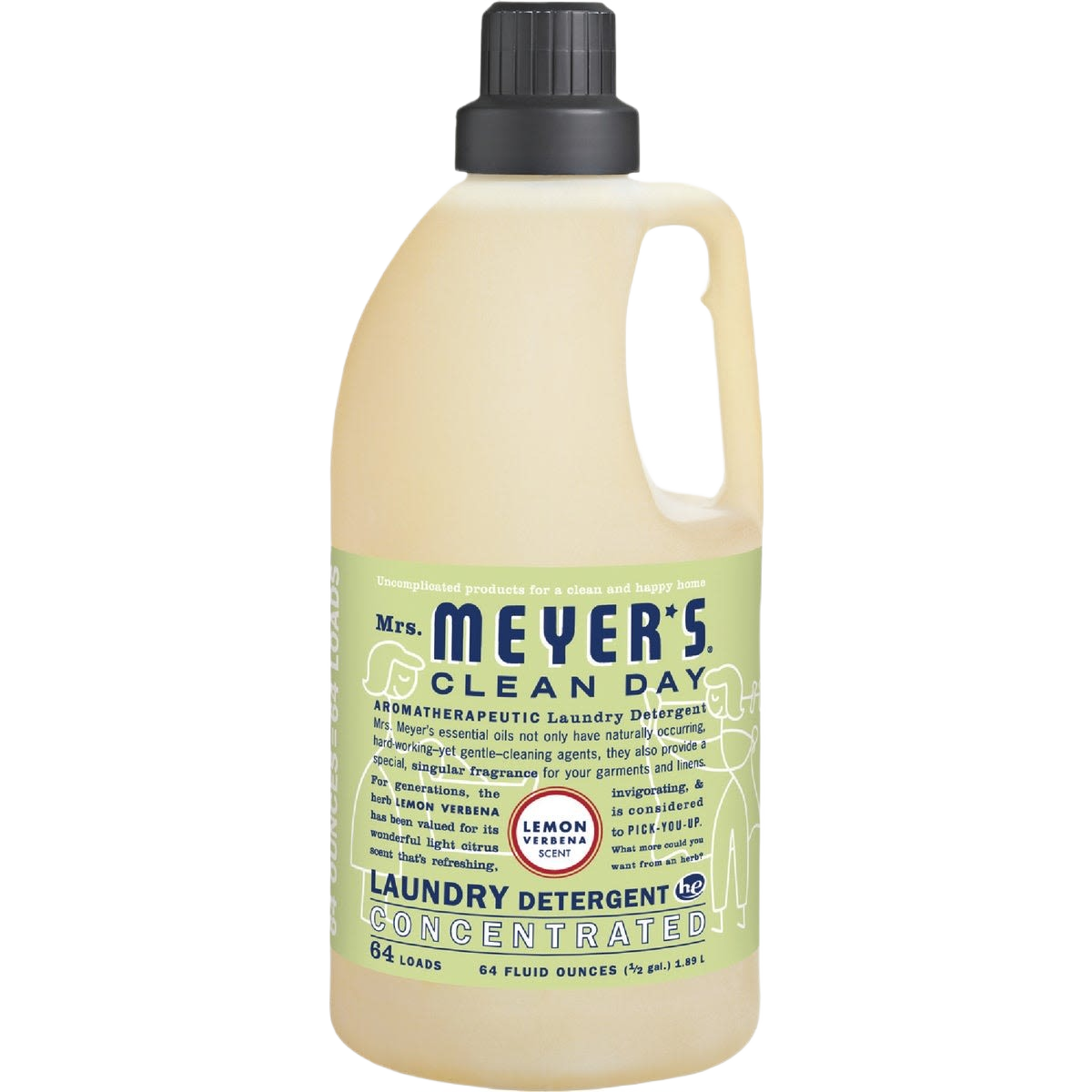 64 oz bottle of Mrs. Meyer's Lemon Verbena concentrated laundry detergent in Cleaning and Household Items collections
