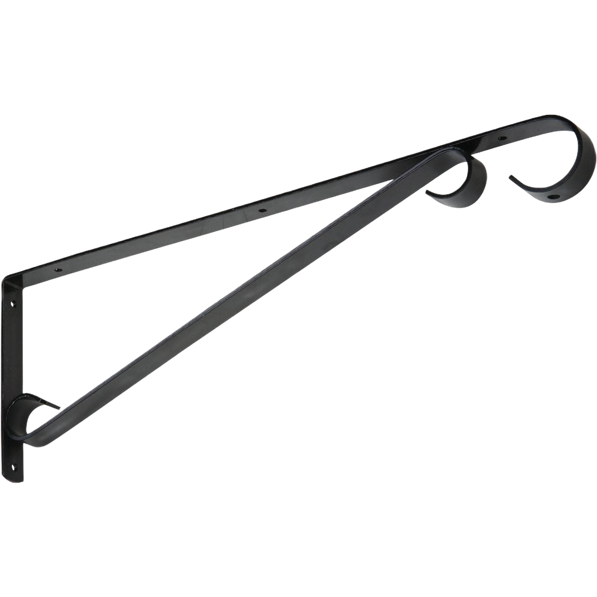 15-inch black steel wall mount bracket for hanging plants and garden decor in Lawn & Garden collection under $50