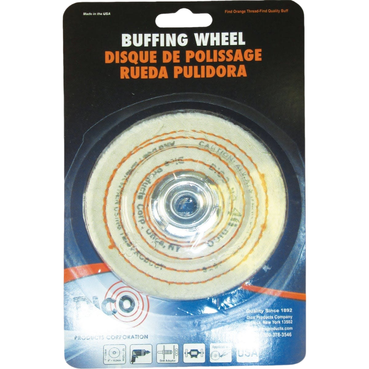 Round spiral sewn buffing wheel with 1/4 inch shank for woodworking tools and accessories under $50 collection