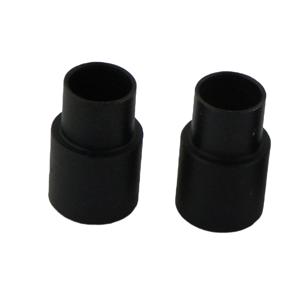 Set of two round black bushings used as woodworking tool accessories for precision turning projects under $50 collection