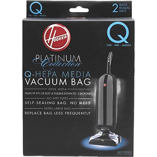 Package of two vacuum bags with HEPA media for efficient dust and pollen filtration in home cleaning tools
