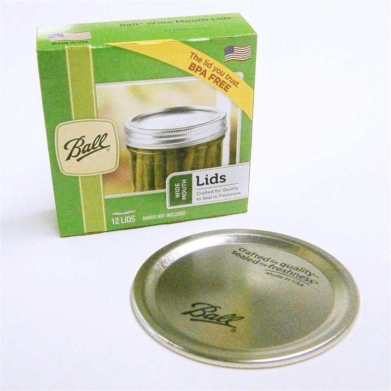 Box of green packaging and silver wide mouth canning lid from kitchenware collection under $50
