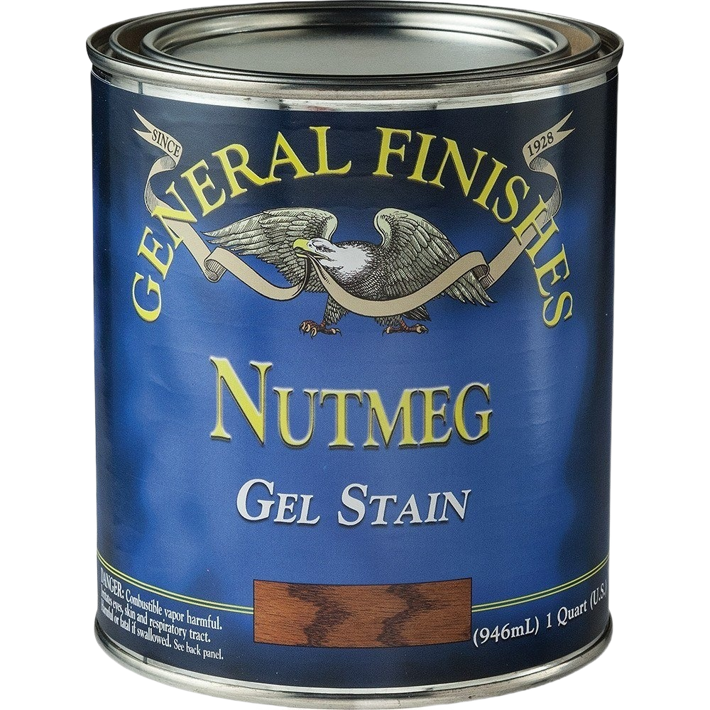 One quart can of nutmeg-colored gel stain for wood finishing in stains, sealers, and interior stains collections under $50
