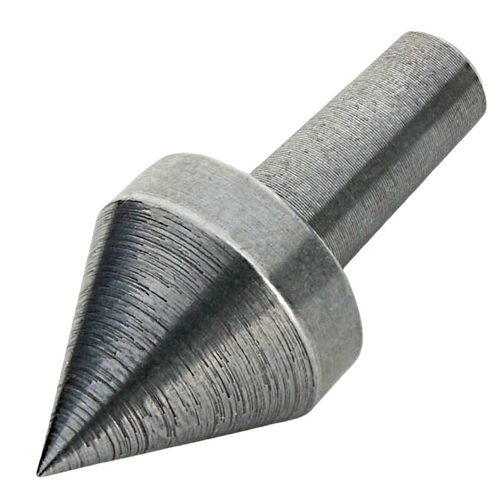 Precision-machined steel live center point with tapered tip for pen turning and woodworking tools use