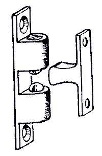 Solid brass double ball catch with adjustable spring tension for secure furniture latching in hardware and accessories collection