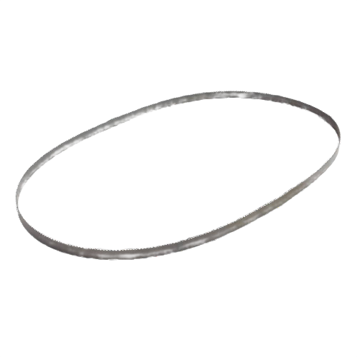 Thin metal band saw blade with fine teeth for cutting wood and metal in tools and home improvement tasks