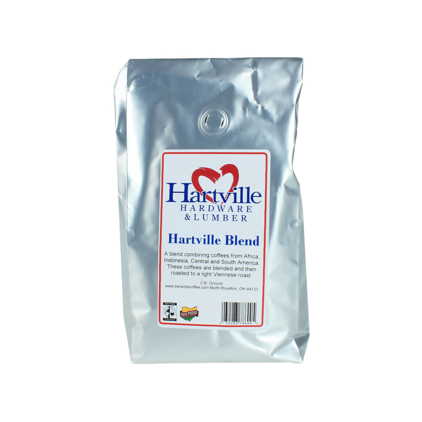 Silver bag of Hartville Blend ground coffee with red and blue label in food and beverage under $50 collections