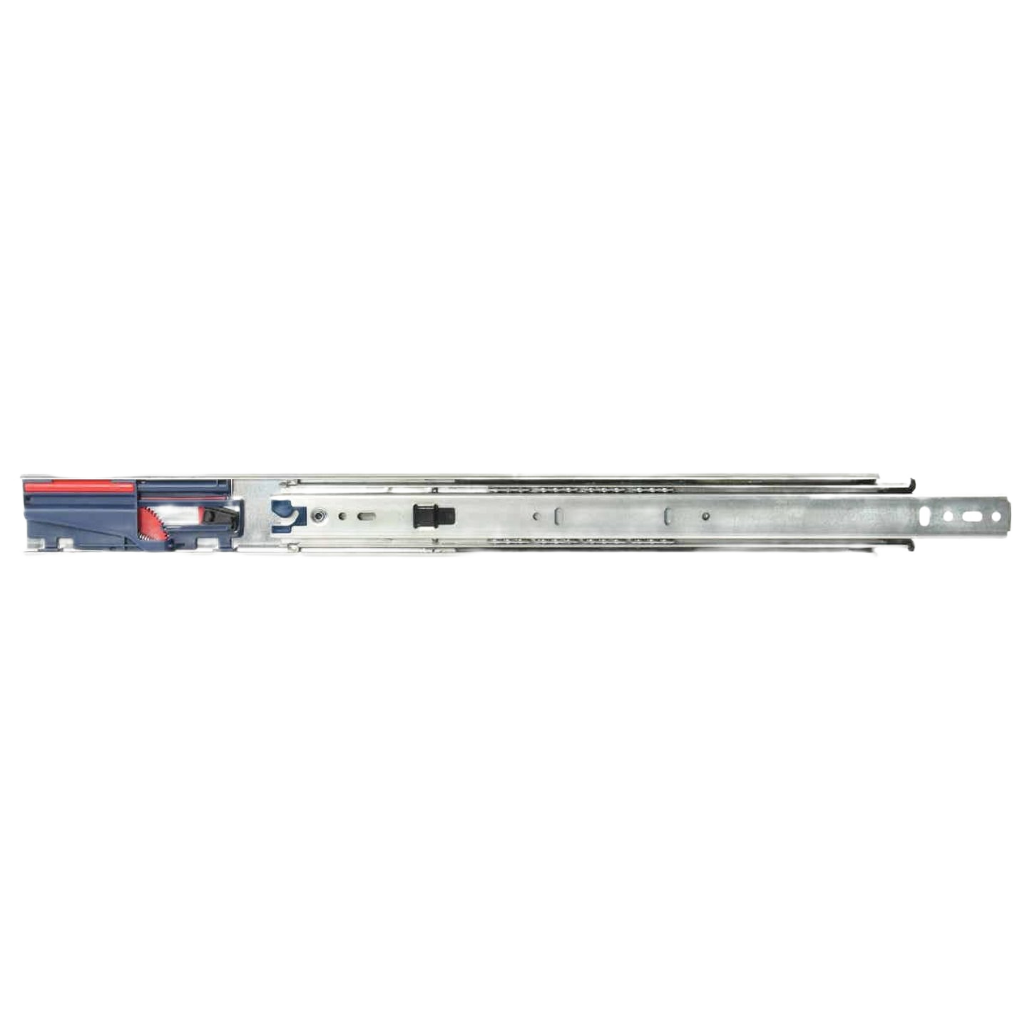 Set of two 16-inch steel side drawer slides with smooth ball bearing telescopic movement for cabinet hardware use
