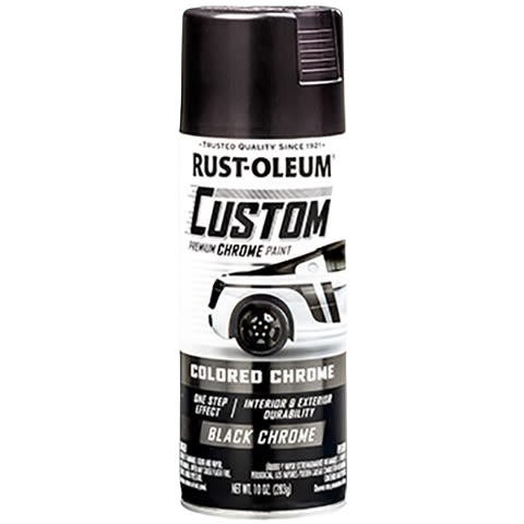 Can of Rust-Oleum black chrome automotive spray paint from Automotive Paint and Spray Paint collections under $50