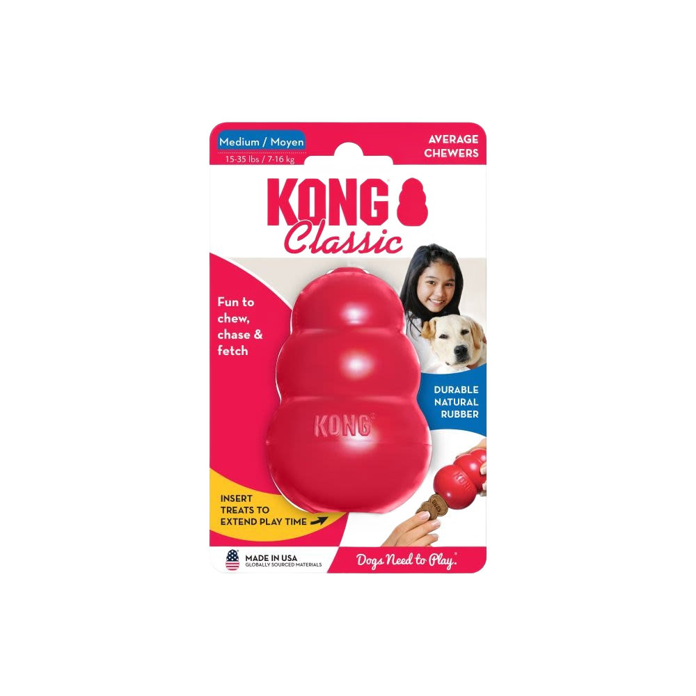 Red natural rubber dog toy for medium puppies designed for chewing, fetching, and interactive play under $50