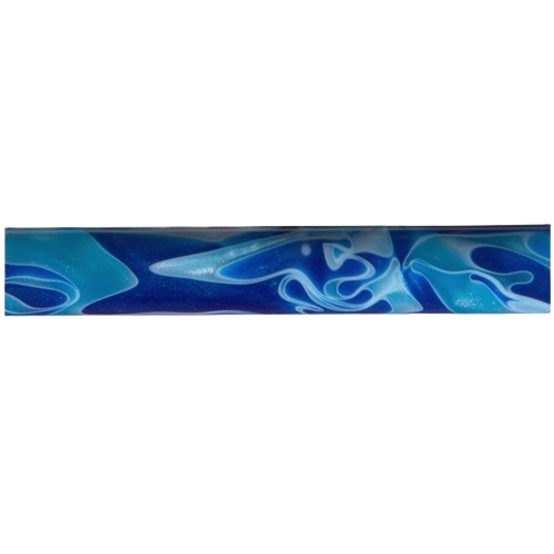 Glossy acrylic pen blank in swirling aqua and blue tones for woodworking tools and accessories under $50 collections