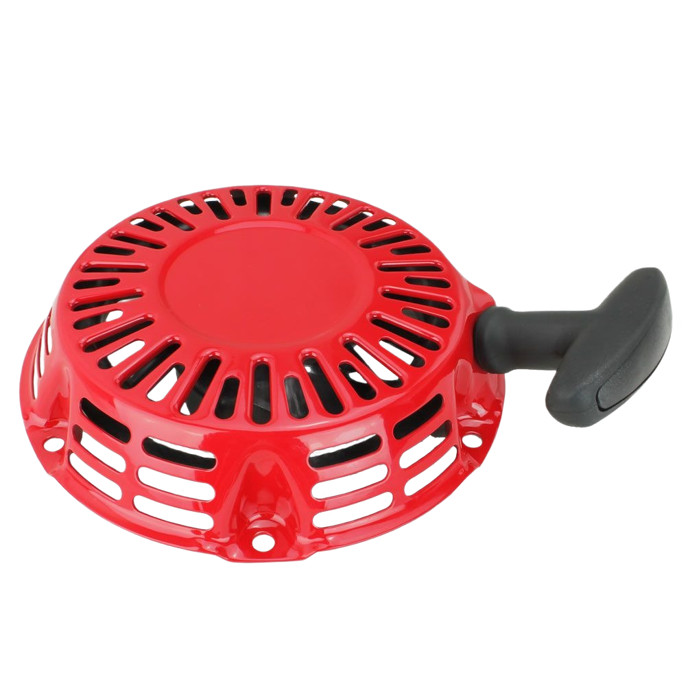 Red metal recoil starter with black pull handle for Honda engine replacement in parts and lubricants collection under $50