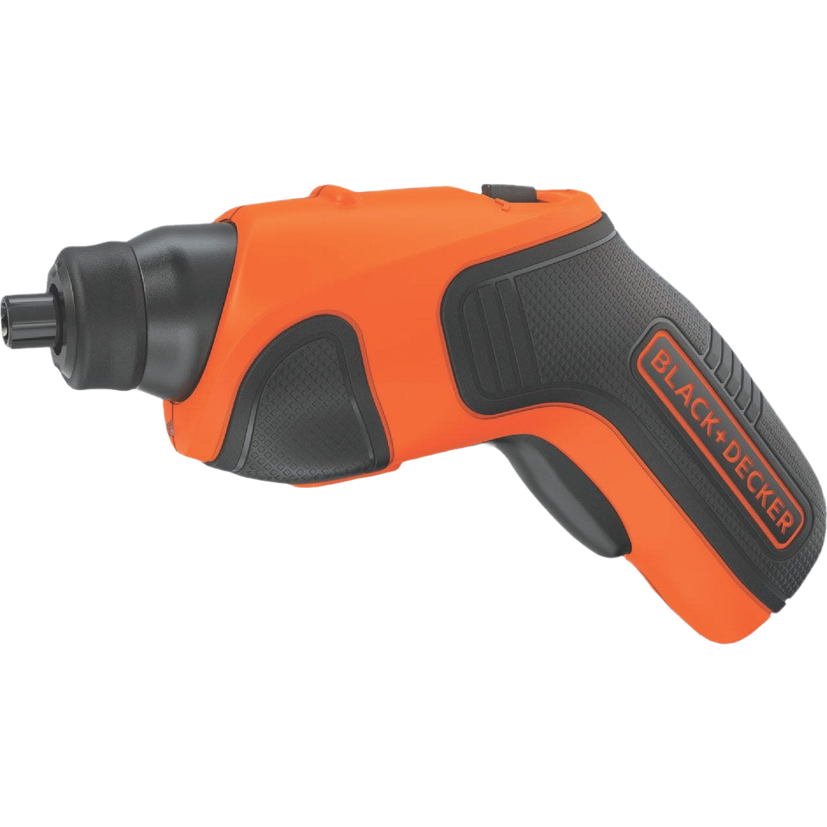 Compact orange and black cordless screwdriver with ergonomic grip designed for home improvement and tool use