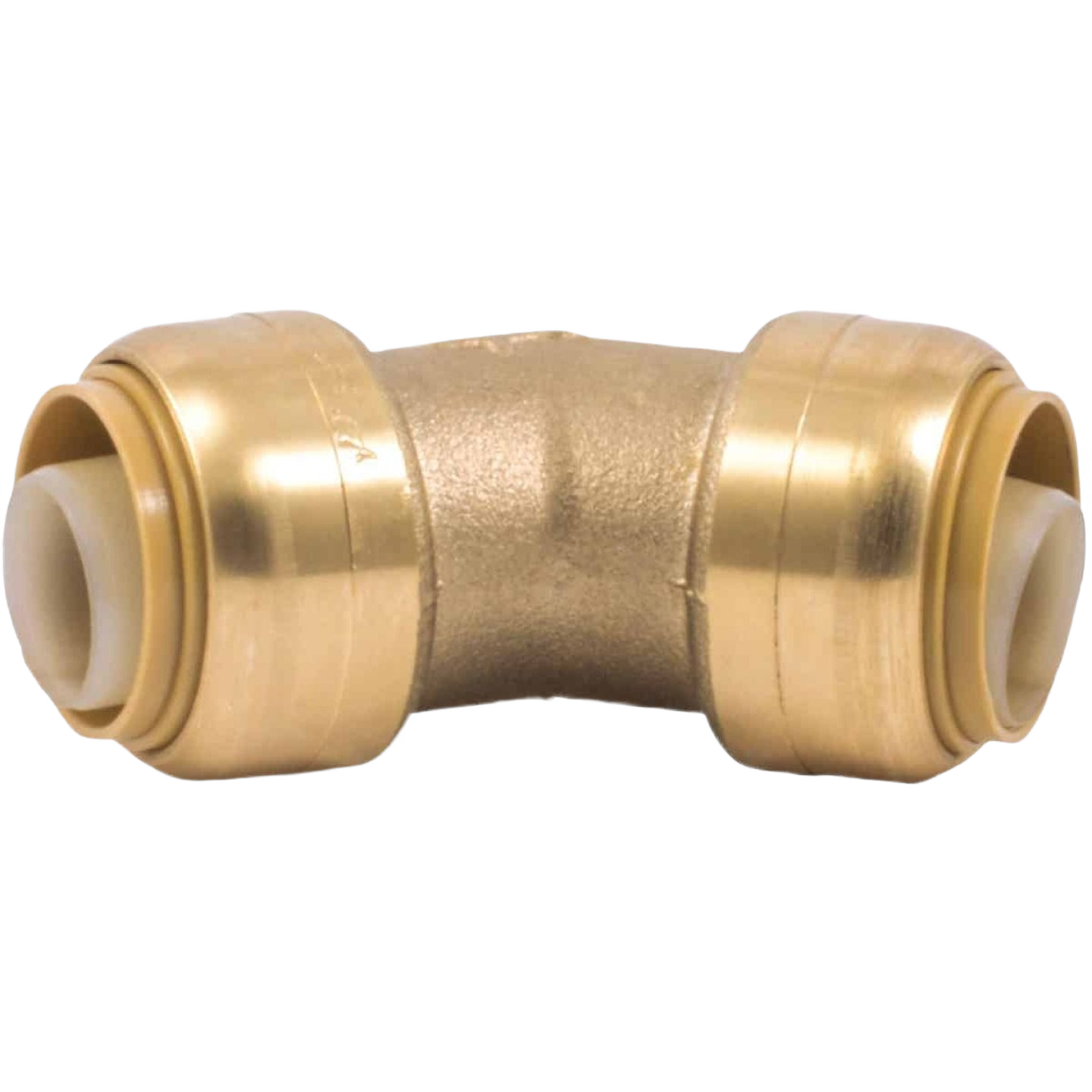 Brass push-to-connect elbow fitting angled at 45 degrees for plumbing in pipes & fittings under $50 collections