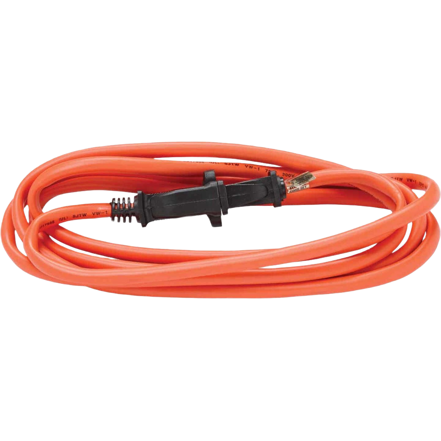 Orange polarized outdoor extension cord, 8 ft, medium-duty for electrical and home improvement projects under $50
