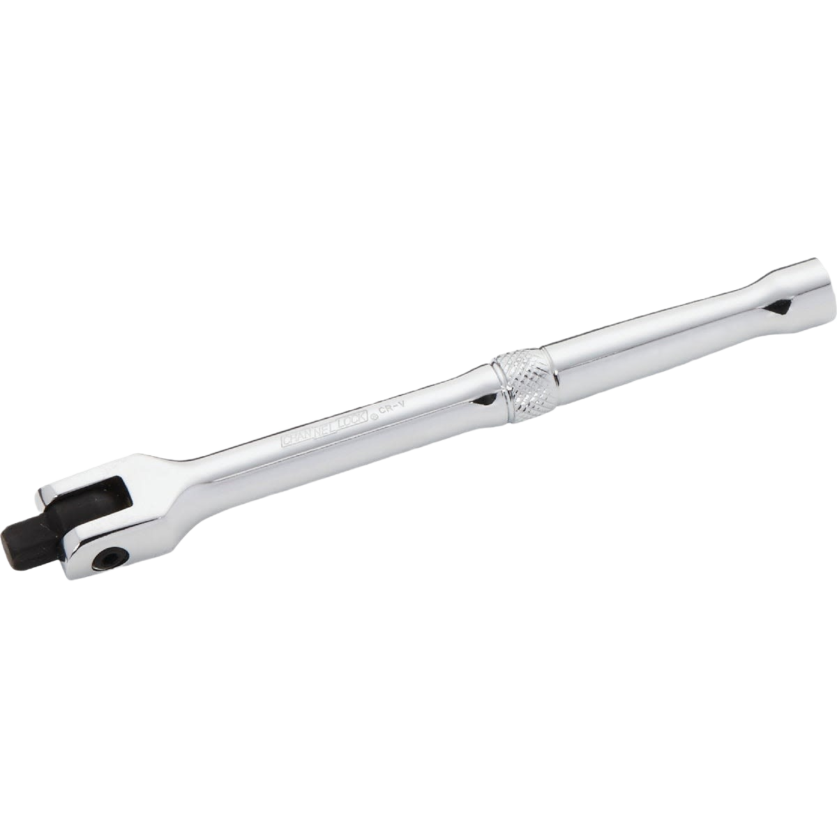 Chrome-plated flex handle breaker bar with 1/4 inch drive, designed for tools and home improvement tasks