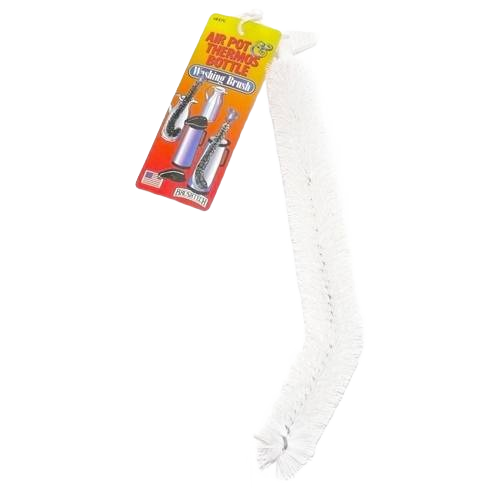 White plastic cleaning brush designed for air pot and vacuum bottle maintenance in appliance parts and cleaning tools.