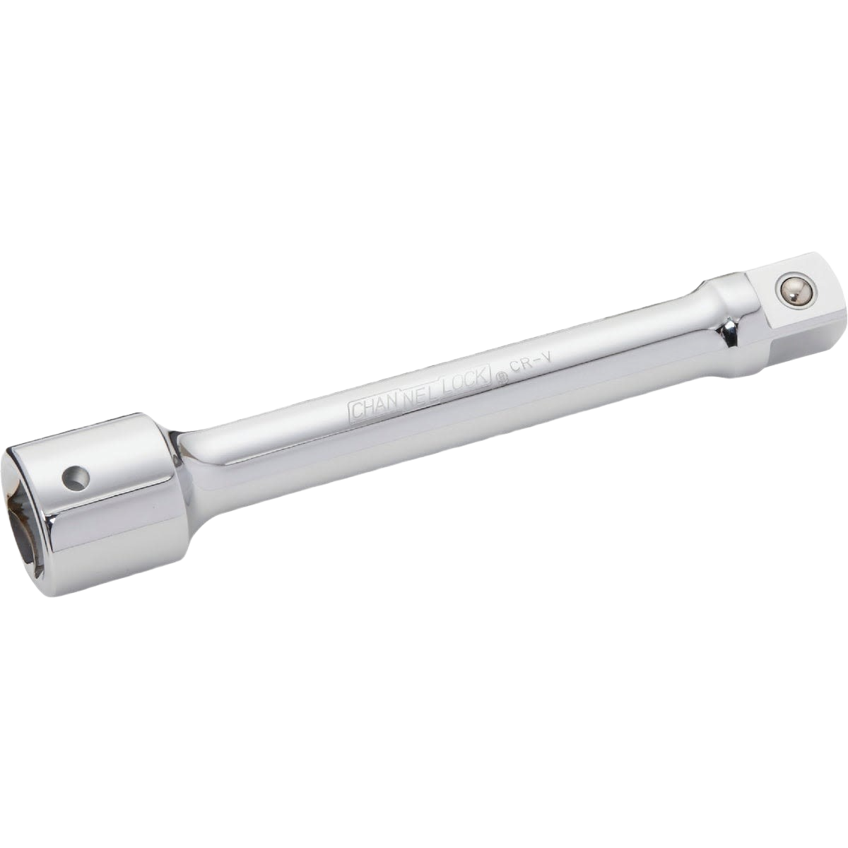 Chrome-plated 8-inch socket extension with 3/4 inch drive, designed for tools and home improvement tasks