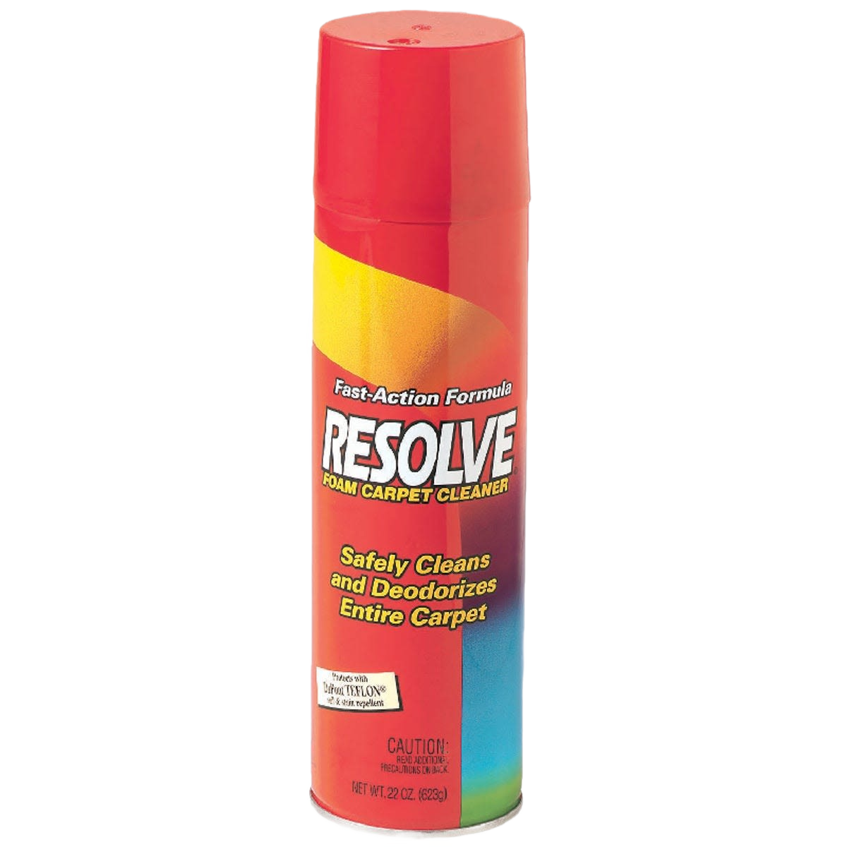 Red aerosol can of Resolve foam carpet cleaner with fast-action formula for floor care and carpet deodorizing under $50 collection