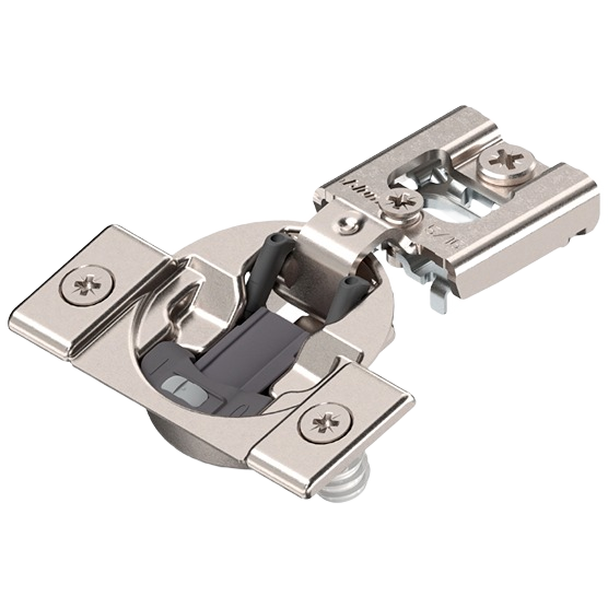 Compact metal soft-close hinge with integrated dampening for cabinet and furniture hardware collections under $50