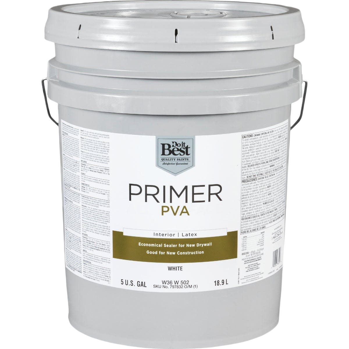Do it Best White Primer PVA Latex Drywall Primer 5 Gal – Hartville Hardware