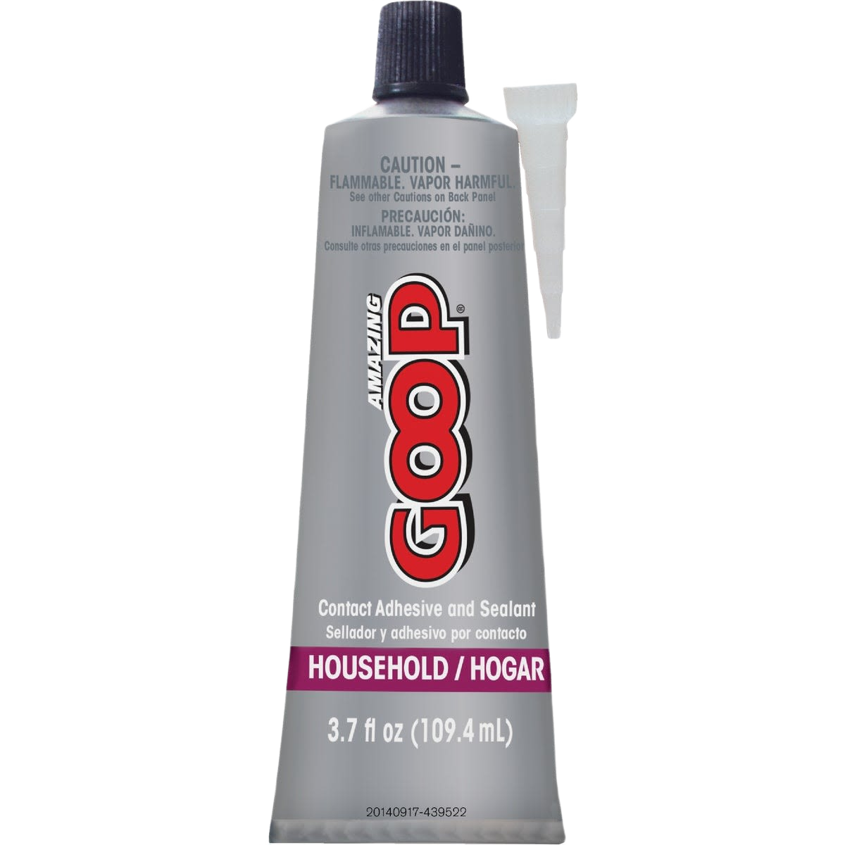 Tube of gray Amazing Goop household adhesive with applicator cap for home improvement and glue supplies under $50