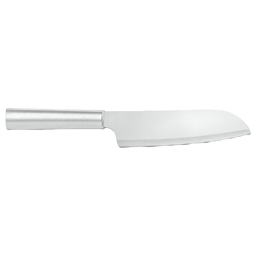 Sleek stainless steel cook’s knife with a straight edge and solid metal handle designed for precise kitchen tasks