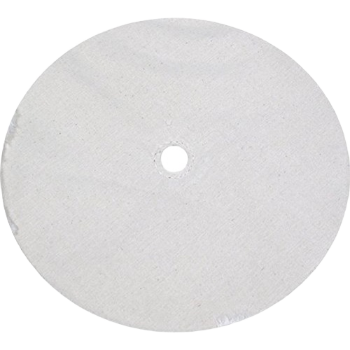 White 8-inch buffing wheel with center hole, multi-ply design for woodworking tool accessories and home improvement under $50