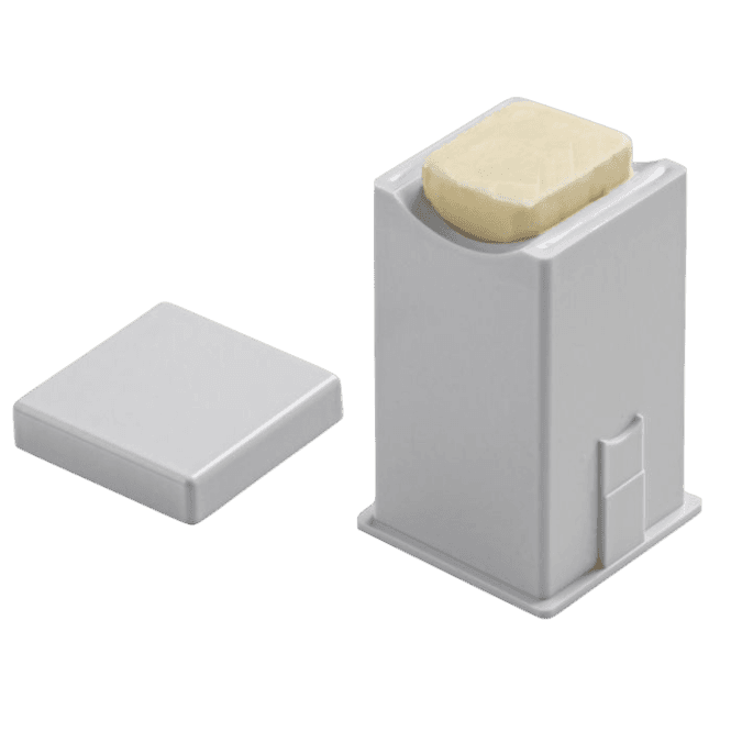 Gray BPA-free plastic corn cob butterer with removable lid in kitchen gadgets and kitchenware collections under $50