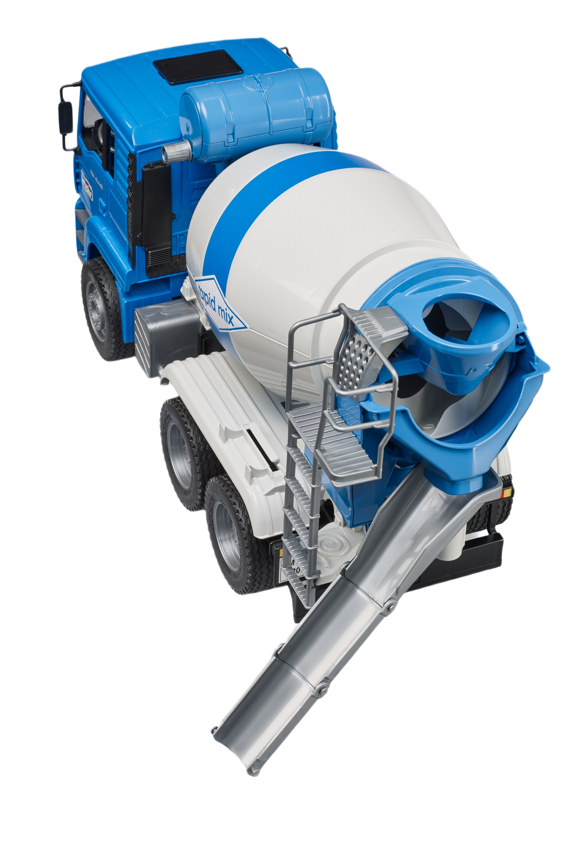 Detailed blue and white Bruder cement mixer toy truck from Vehicles & Remote Controlled Toys, Toys & Games collection
