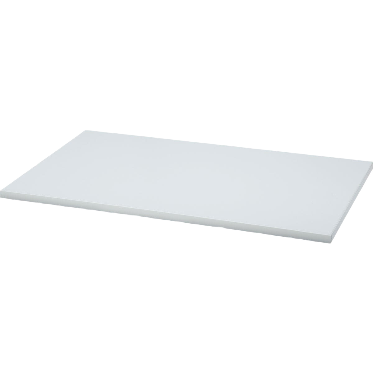 White melamine wood shelf with radius edges for closet organization in storage and dorm collections under $50