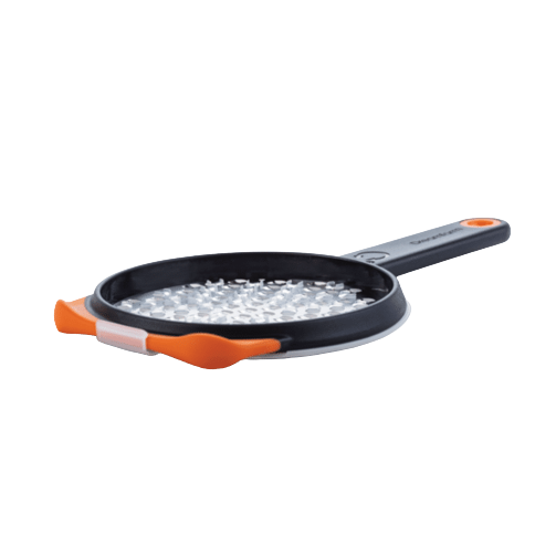 Orange-accented coarse grater with ergonomic handle for efficient food prep in kitchen gadgets and utensils collections under $50