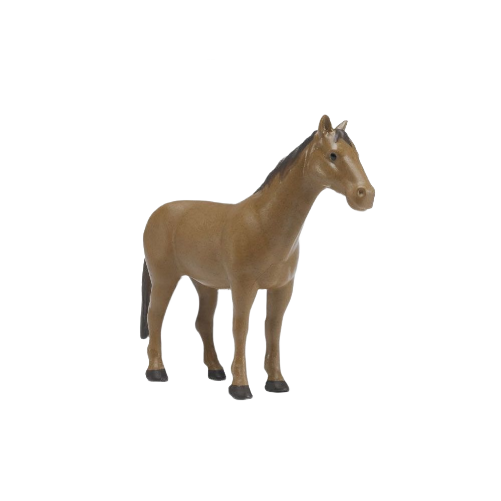 Detailed brown toy horse made of durable plastic suitable for imaginative play in Bruder Toys and remote-controlled collections