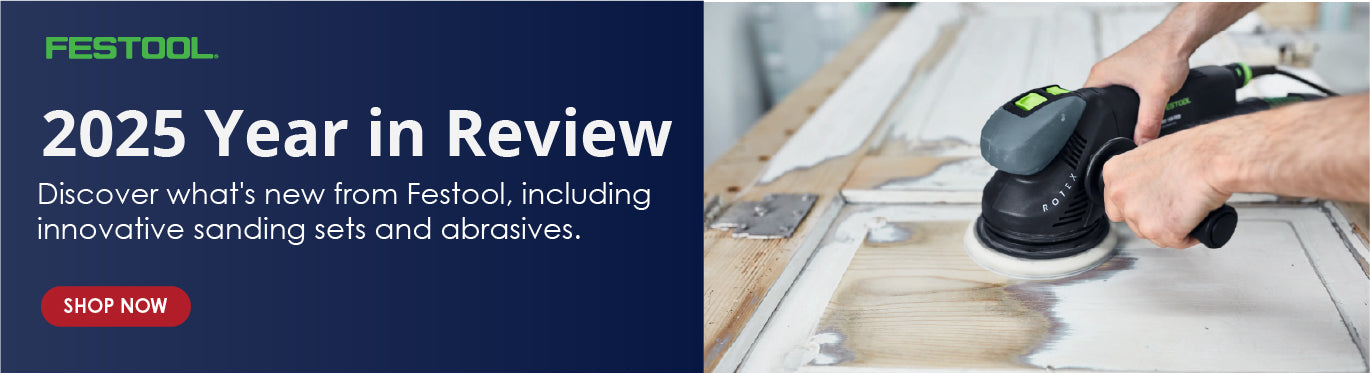 Person using a compact electric sander on a worn wooden surface, paired with text highlighting a review of new home improvement tools and sanding innovations for 2025.