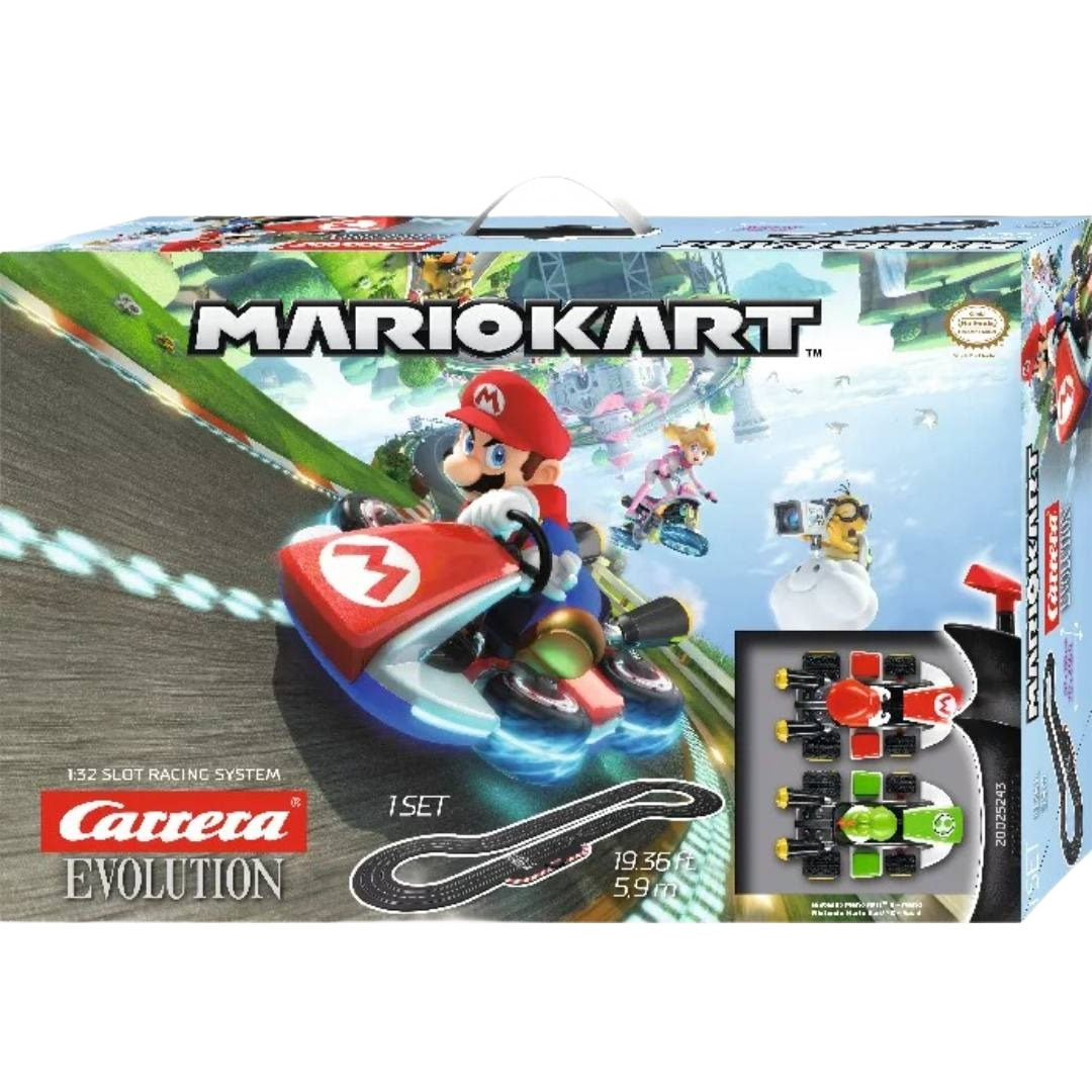Mario and Yoshi slot cars racing on a 19-foot track set in the Vehicles & Remote Controlled Toys collection