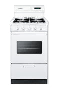 White 20-inch wide gas range with four burners, compact oven, ideal for small kitchens in appliances and home improvement collections