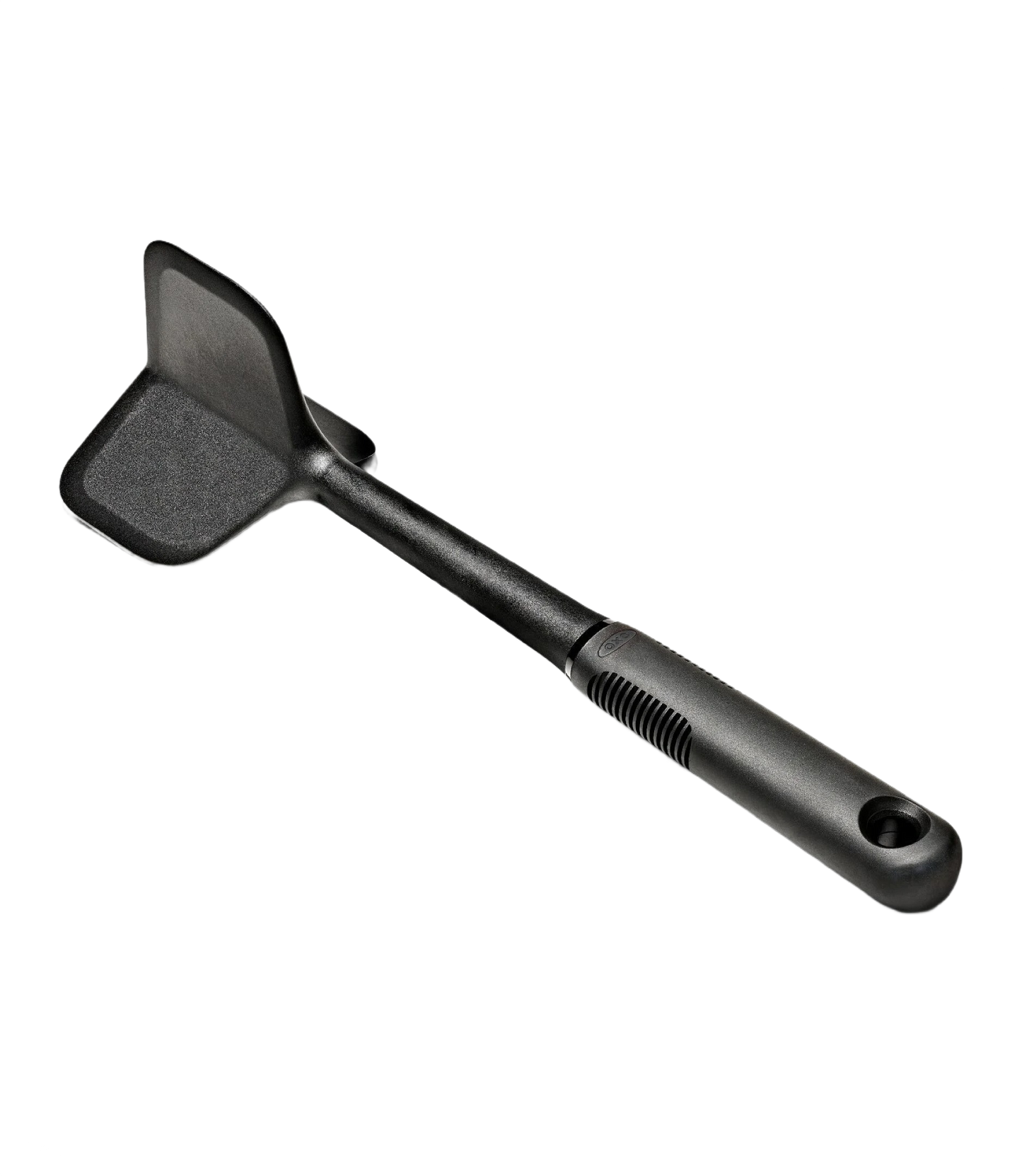 Black ergonomic kitchen meat chopper and turner with non-stick safe surface for cooking utensils and kitchen gadgets collections