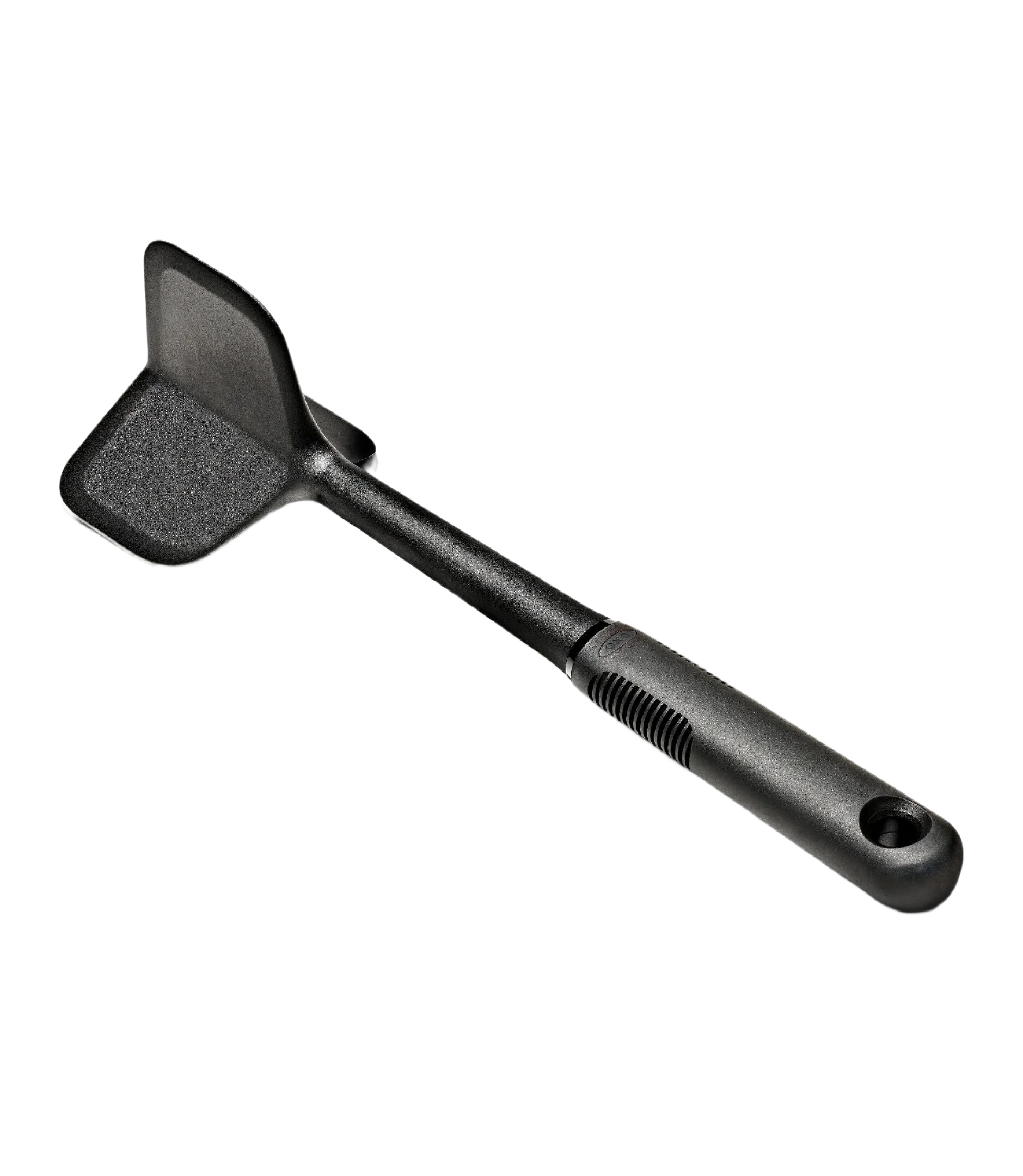 Black ergonomic kitchen meat chopper and turner with non-stick safe surface for cooking utensils and kitchen gadgets collections