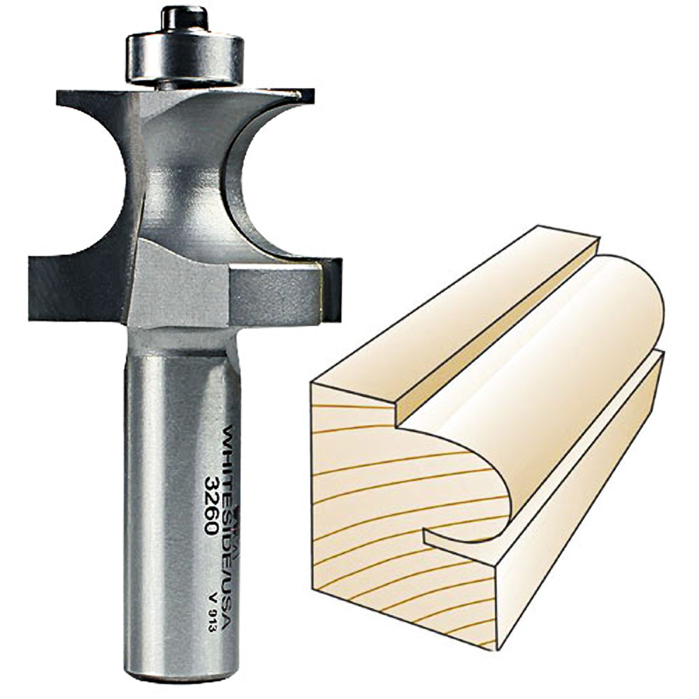 Whiteside edge beading woodworking bit with bearing for decorative trim in tool accessories and drill bits collections under $100